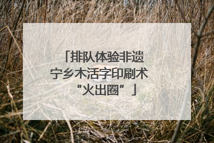 排队体验非遗 宁乡木活字印刷术“火出圈”