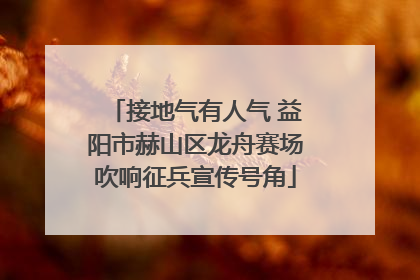 接地气有人气 益阳市赫山区龙舟赛场吹响征兵宣传号角