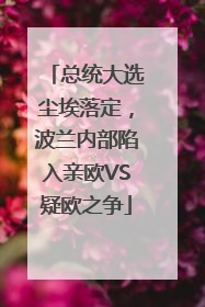 总统大选尘埃落定，波兰内部陷入亲欧VS疑欧之争