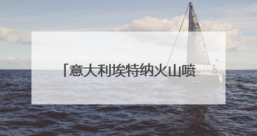 意大利埃特纳火山喷发 游客紧急撤离
