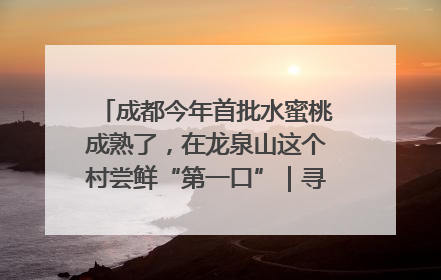 成都今年首批水蜜桃成熟了，在龙泉山这个村尝鲜“第一口”｜寻找和美乡村推荐官