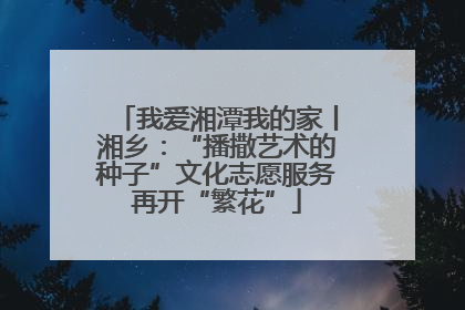 我爱湘潭我的家丨湘乡：“播撒艺术的种子”文化志愿服务再开“繁花”