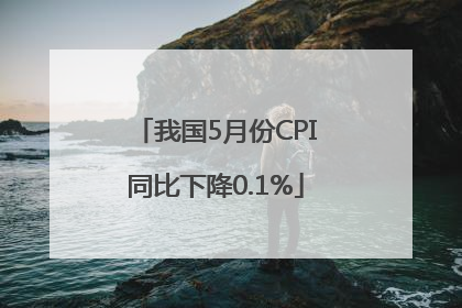 我国5月份CPI同比下降0.1%