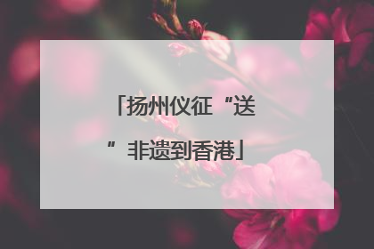 扬州仪征“送”非遗到香港