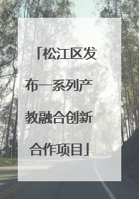 松江区发布一系列产教融合创新合作项目