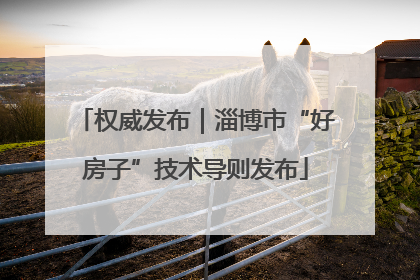 权威发布｜淄博市“好房子”技术导则发布