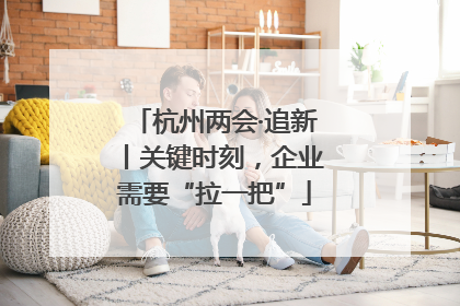 杭州两会·追新丨关键时刻，企业需要“拉一把”