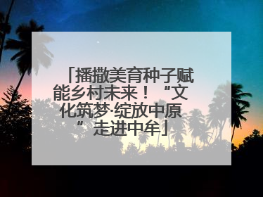 播撒美育种子赋能乡村未来！“文化筑梦·绽放中原”走进中牟