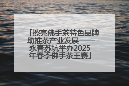 擦亮佛手茶特色品牌 助推茶产业发展——永春苏坑举办2025年春季佛手茶王赛