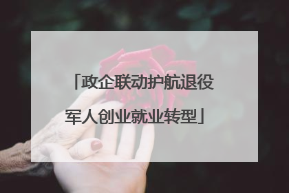 政企联动护航退役军人创业就业转型