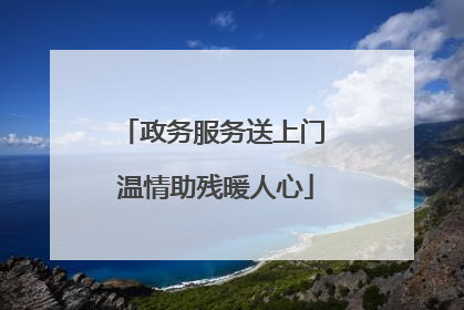 政务服务送上门 温情助残暖人心
