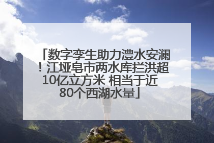 数字孪生助力澧水安澜！江垭皂市两水库拦洪超10亿立方米 相当于近80个西湖水量