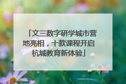 文三数字研学城市营地亮相，十款课程开启杭城教育新体验