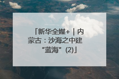 新华全媒+｜内蒙古：沙海之中建“蓝海”(2)