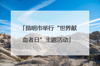 昆明市举行“世界献血者日”主题活动