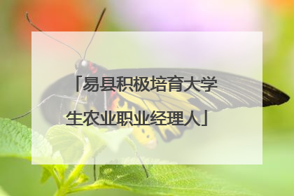 易县积极培育大学生农业职业经理人