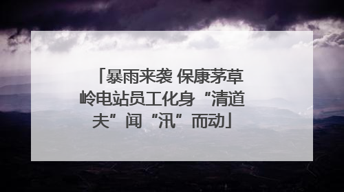 暴雨来袭 保康茅草岭电站员工化身“清道夫”闻“汛”而动