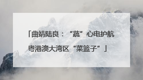 曲靖陆良：“蔬”心电护航粤港澳大湾区“菜篮子”