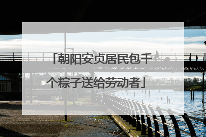 朝阳安贞居民包千个粽子送给劳动者