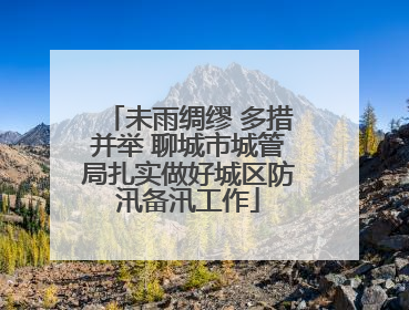 未雨绸缪 多措并举 聊城市城管局扎实做好城区防汛备汛工作