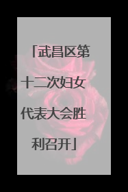 武昌区第十二次妇女代表大会胜利召开