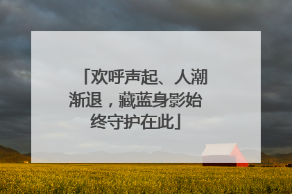 欢呼声起、人潮渐退，藏蓝身影始终守护在此