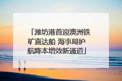 潍坊港首迎澳洲铁矿直达船 海事局护航降本增效新通道