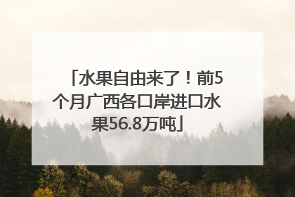 水果自由来了！前5个月广西各口岸进口水果56.8万吨