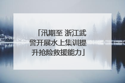 汛期至 浙江武警开展水上集训提升抢险救援能力
