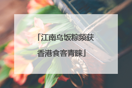 江南乌饭粽频获香港食客青睐