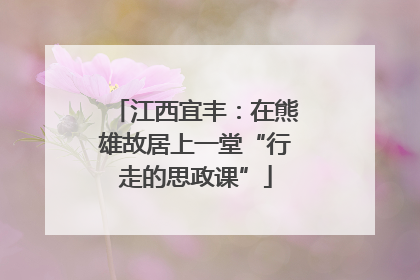 江西宜丰：在熊雄故居上一堂“行走的思政课”