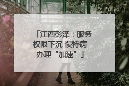 江西彭泽：服务权限下沉 慢特病办理“加速”