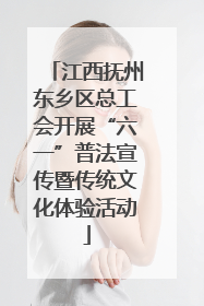 江西抚州东乡区总工会开展“六一”普法宣传暨传统文化体验活动