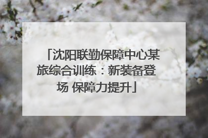 沈阳联勤保障中心某旅综合训练：新装备登场 保障力提升