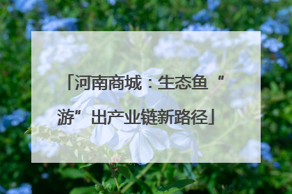 河南商城：生态鱼“游”出产业链新路径