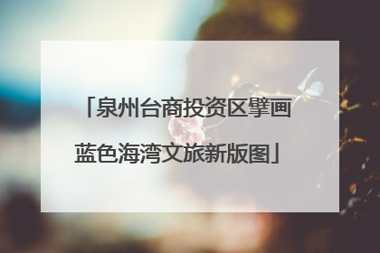 泉州台商投资区擘画蓝色海湾文旅新版图