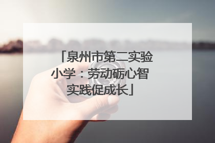 泉州市第二实验小学：劳动砺心智实践促成长