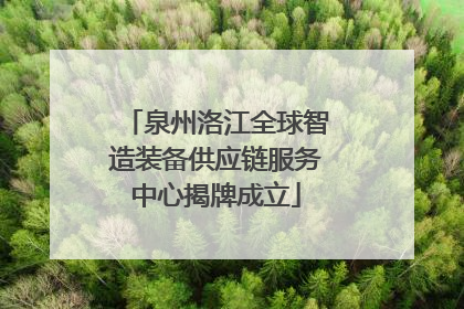 泉州洛江全球智造装备供应链服务中心揭牌成立