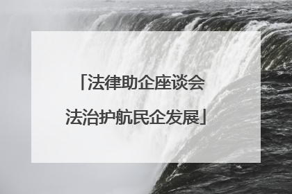 法律助企座谈会 法治护航民企发展