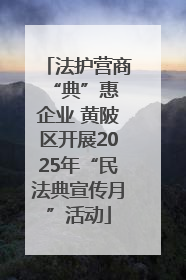 法护营商 “典”惠企业 黄陂区开展2025年“民法典宣传月”活动