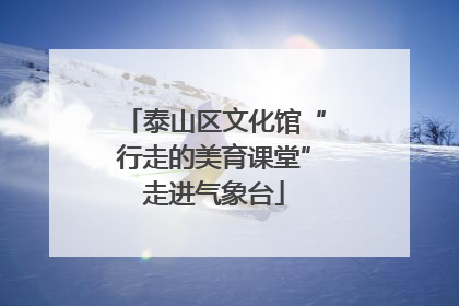 泰山区文化馆“行走的美育课堂”走进气象台