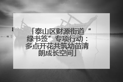 泰山区财源街道“绿书签”专项行动：多点开花共筑幼苗清朗成长空间