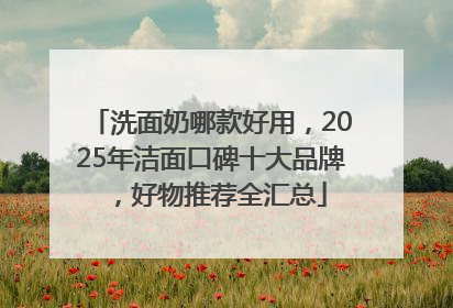 洗面奶哪款好用，2025年洁面口碑十大品牌，好物推荐全汇总