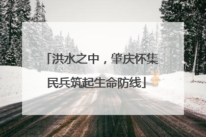 洪水之中，肇庆怀集民兵筑起生命防线