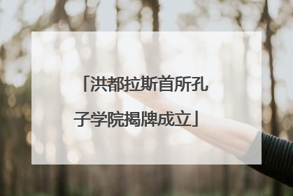 洪都拉斯首所孔子学院揭牌成立