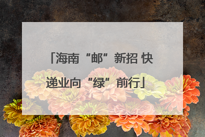 海南“邮”新招 快递业向“绿”前行
