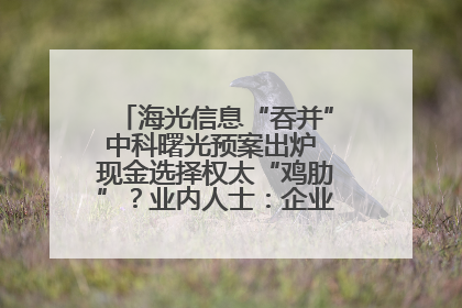 海光信息“吞并”中科曙光预案出炉 现金选择权太“鸡肋”？业内人士：企业不想大量现金流出