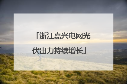 浙江嘉兴电网光伏出力持续增长