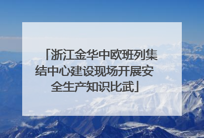 浙江金华中欧班列集结中心建设现场开展安全生产知识比武