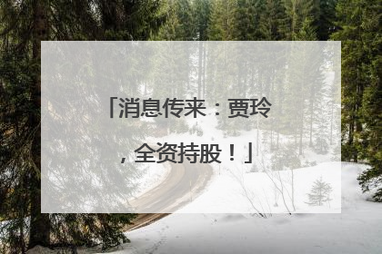 消息传来：贾玲，全资持股！